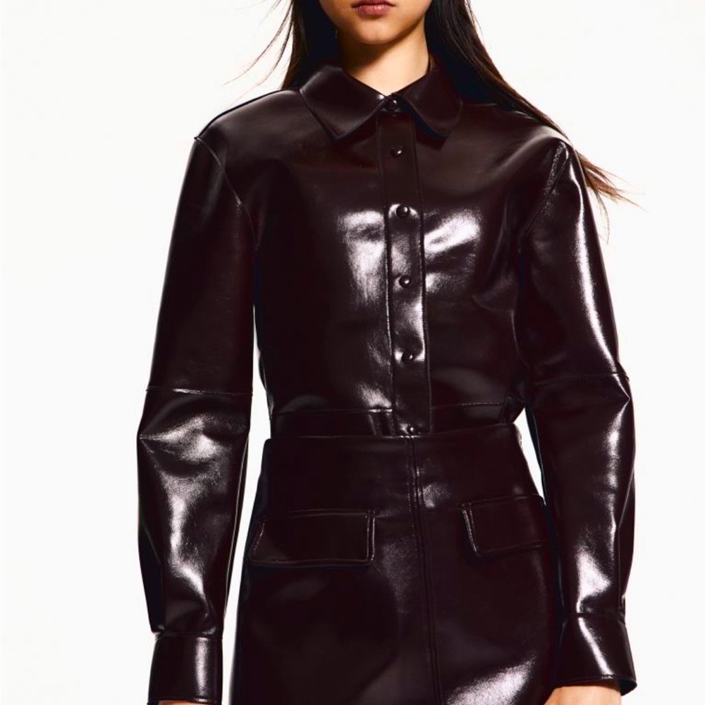 A/W 2024 H&M Burgundy Coated Shirt SOLD OUT